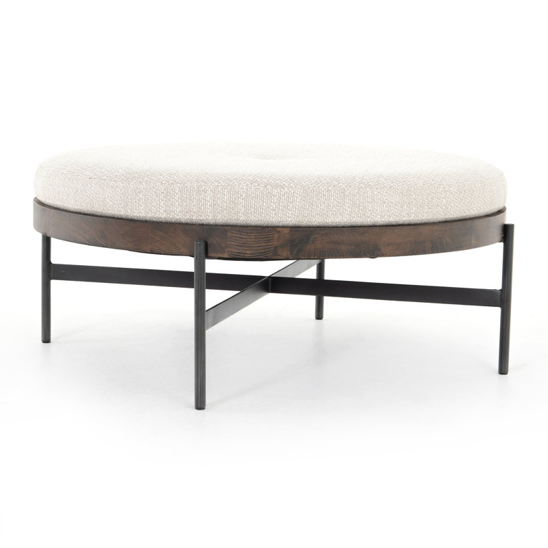 Four Hands Edwyn Round Ottoman & Reviews | Perigold